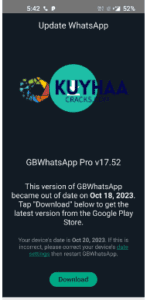 GB WhatsApp Pro v 13.50 Download