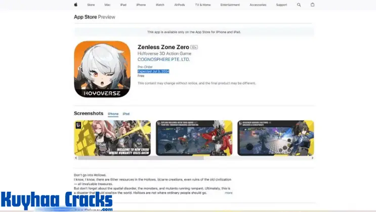 Tanggal Rilis Zenless Zone Zero Bocor di App Store